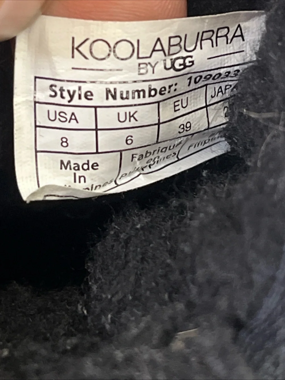 Koolaburra by UGG Boots Kids Toddler 8 Short Black Suede Winter Lined Pull On
